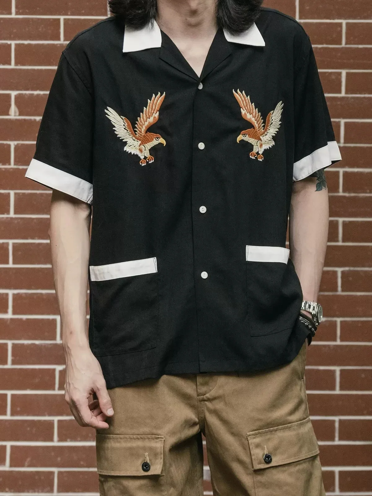 Bowling Shirt Camp - Non Stock Old Fashioned Embroidery Camp