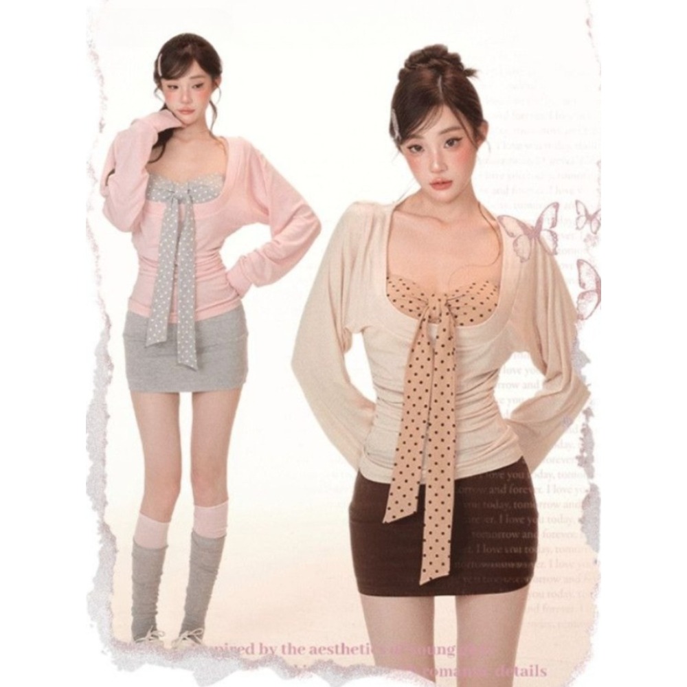 Retro Vintage Korean Fashion - 2026 Spring Vintage Blouse Suits Short