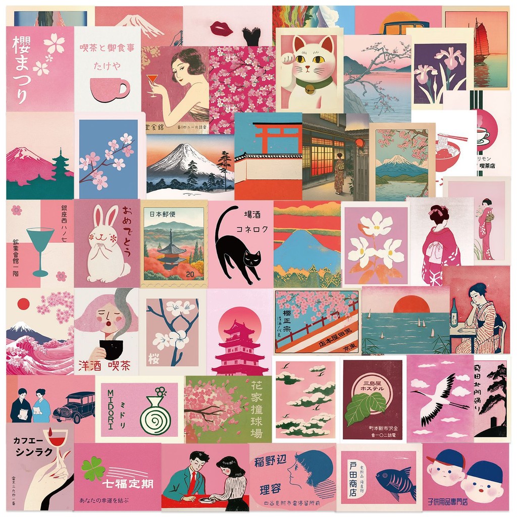 50PCS Vintage Pink Japanese Ae - огляд і ціна Vintage Fashion Magazines