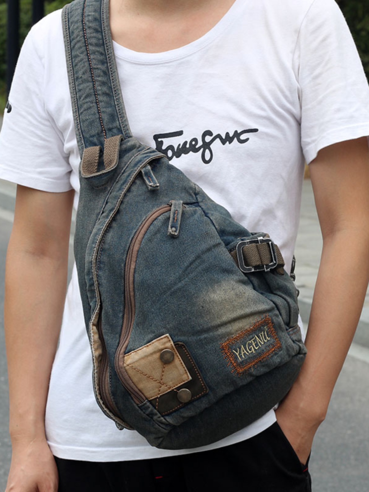 Retro Denim Crossbody Bag Unis - огляд і ціна Retro Vintage Korean Fashion
