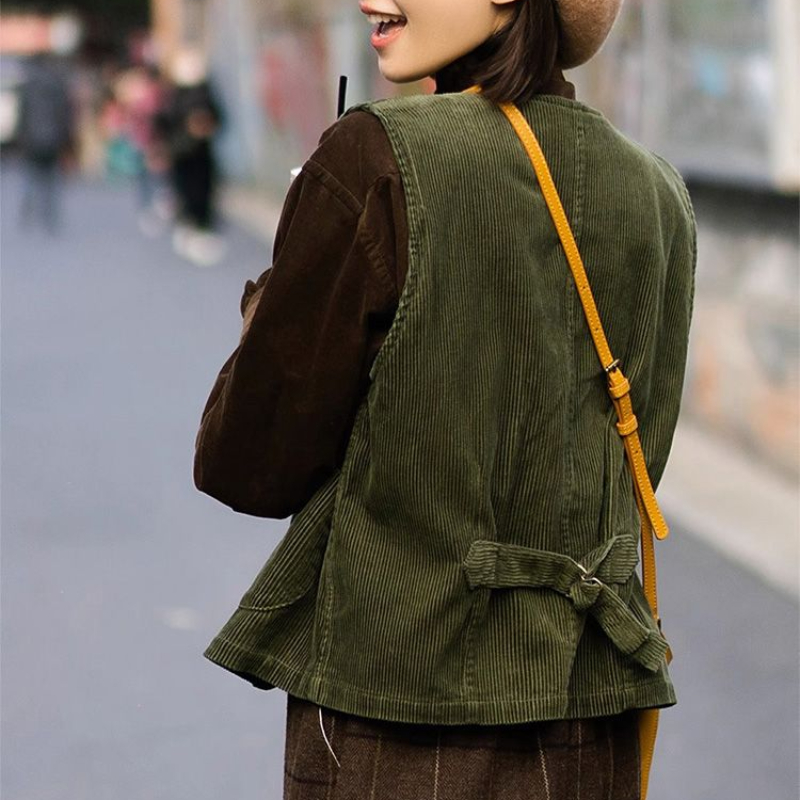 Vest Women Corduroy Retro Vint - огляд і ціна Retro Vintage Korean Fashion