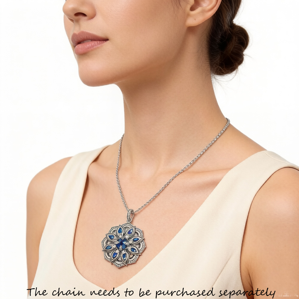 Pendant Blue Lotus Flower,Bran - огляд і ціна Vintage Fashion Jewelry Brands