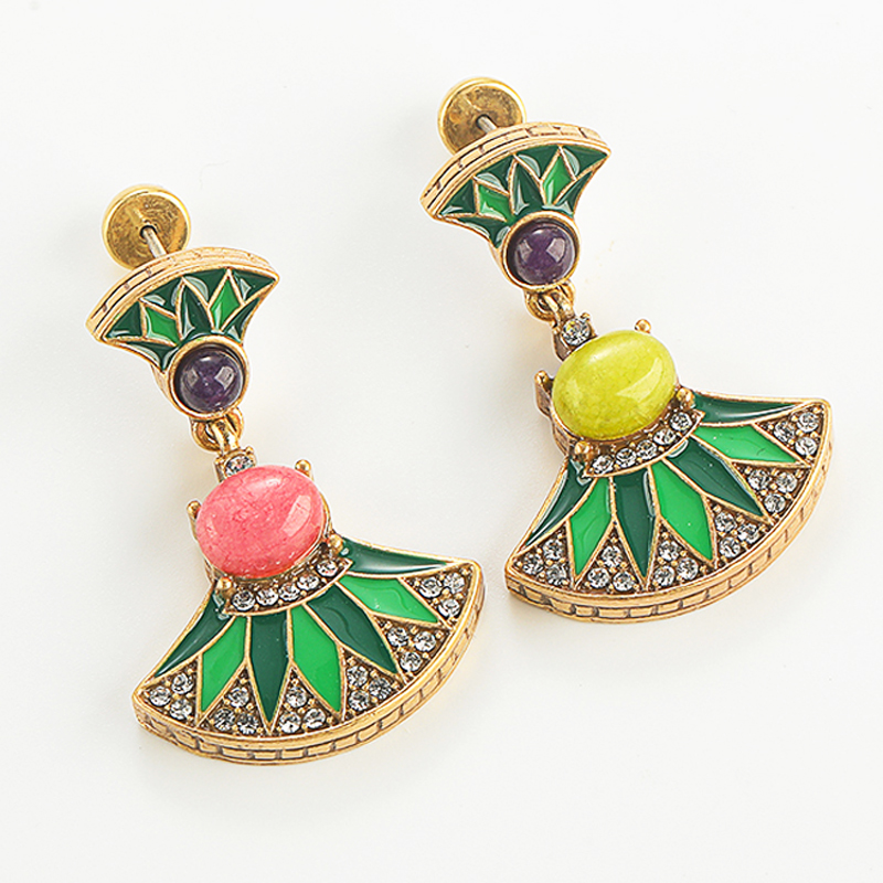 Vintage Green Sector Enamel Dr - огляд і ціна Vintage Fashion Jewelry Brands