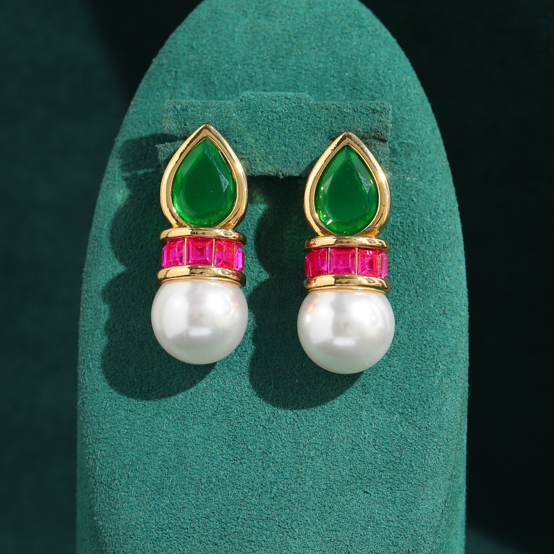 Vintage Green Glass Pink Zirco - огляд і ціна Vintage Fashion Jewelry Brands