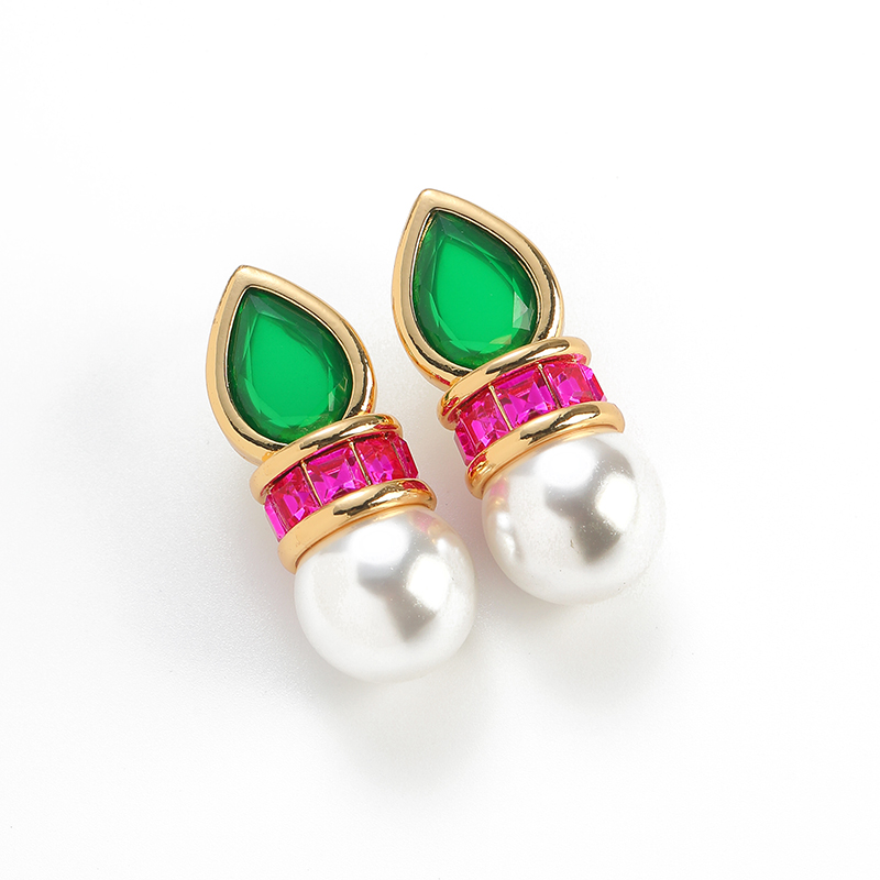 Vintage Green Glass Pink Zirco - огляд і ціна Vintage Fashion Jewelry Brands