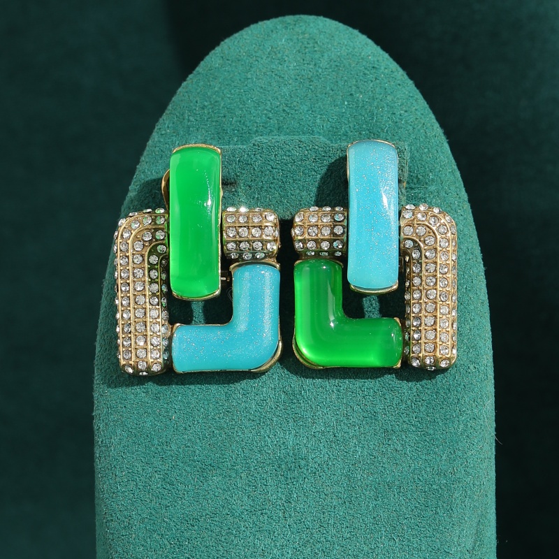 Vintage Blue Glass Green Geome - огляд і ціна Vintage Fashion Jewelry Brands