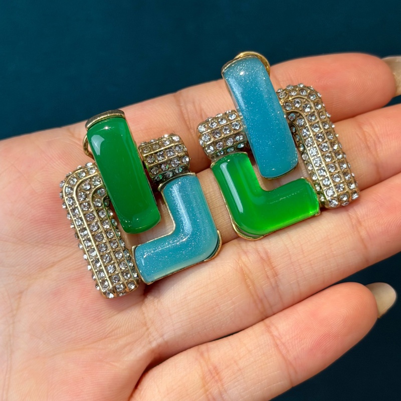 Vintage Blue Glass Green Geome - огляд і ціна Vintage Fashion Jewelry Brands