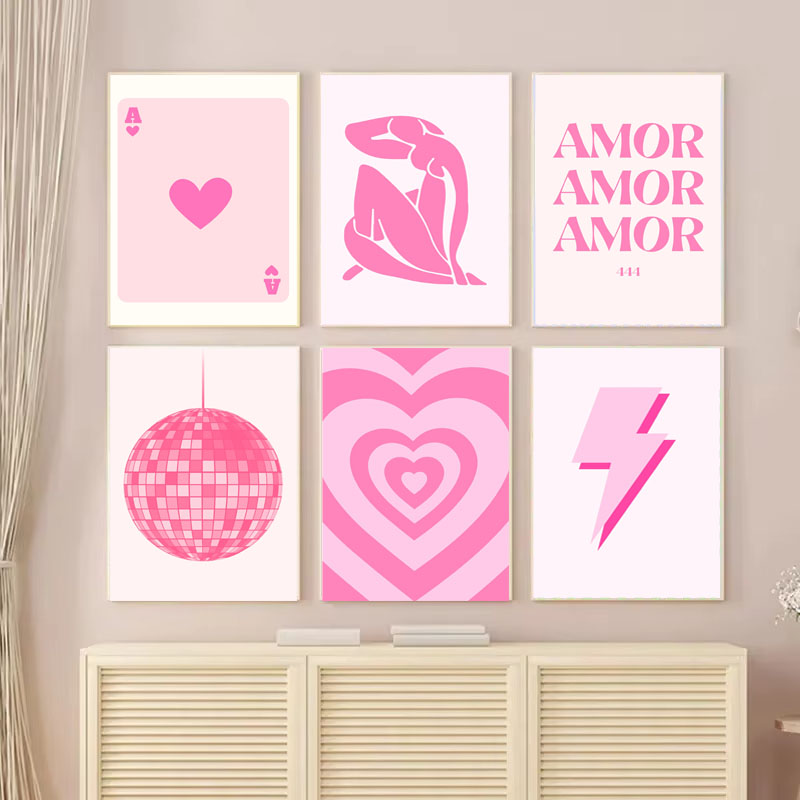 1pc Canvas painting  Pink Mati - огляд і ціна Vintage Fashion Art