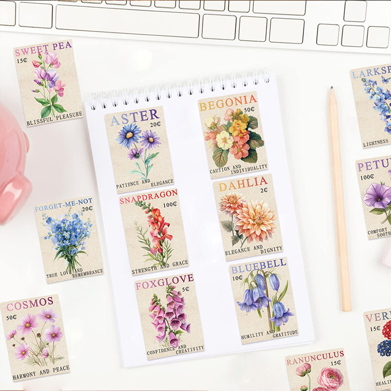 50PCS Vintage Flower Postage S - огляд і ціна Vintage Fashion Magazines