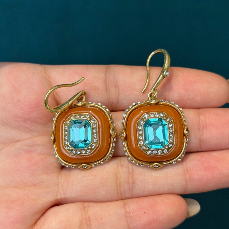 Vintage Blue Crystal Orange Gl - огляд і ціна Vintage Fashion Jewelry Brands