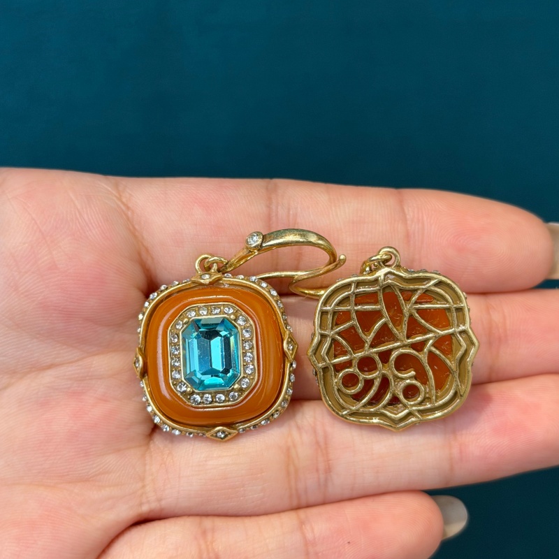 Vintage Blue Crystal Orange Gl - огляд і ціна Vintage Fashion Jewelry Brands