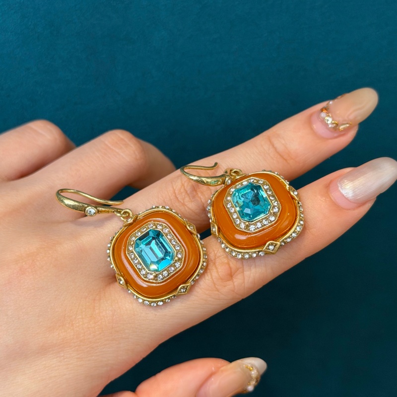 Vintage Blue Crystal Orange Gl - огляд і ціна Vintage Fashion Jewelry Brands