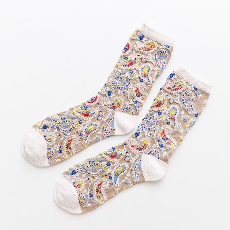 2025 Floral Print Cotton Long  - огляд і ціна Retro Vintage Korean Fashion