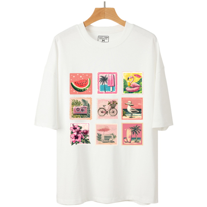 7cm Pink Retro Stamp Heat Tran - огляд і ціна Vintage Fashion Magazines