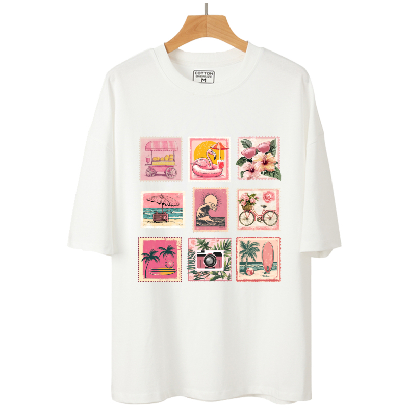 7cm Pink Retro Stamp Heat Tran - огляд і ціна Vintage Fashion Magazines