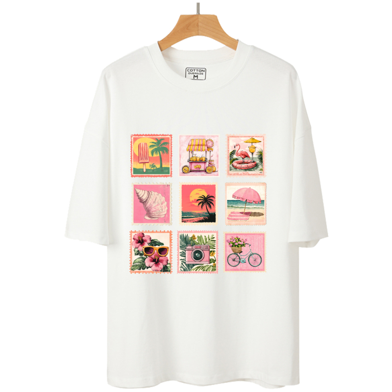 7cm Pink Retro Stamp Heat Tran - огляд і ціна Vintage Fashion Magazines