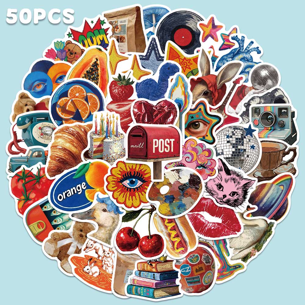 50pcs Vintage Y2K Sticker Fash - огляд і ціна Vintage Fashion Magazines