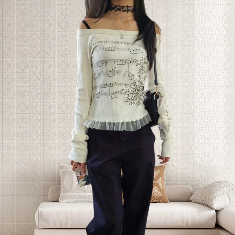 Autumn Y2K Harajuku Retro T-Sh - огляд і ціна Retro Vintage Korean Fashion