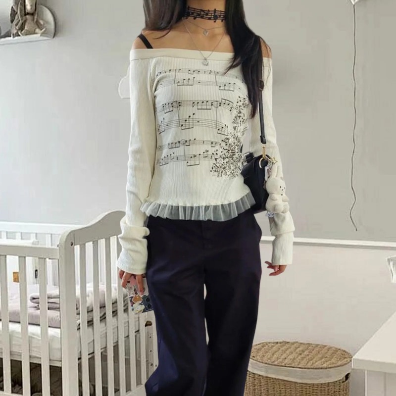 Autumn Y2K Harajuku Retro T-Sh - огляд і ціна Retro Vintage Korean Fashion