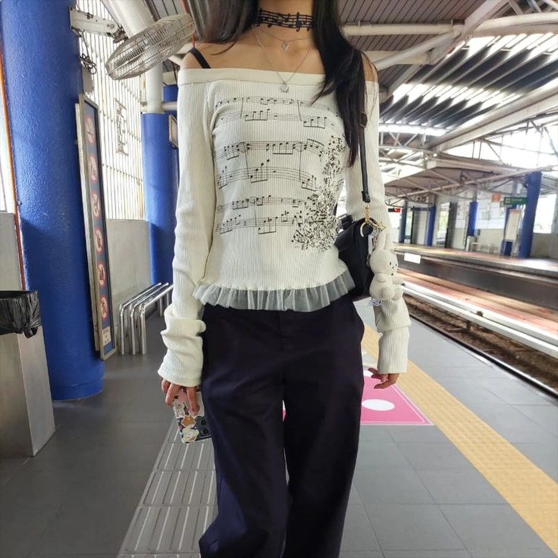Autumn Y2K Harajuku Retro T-Sh - огляд і ціна Retro Vintage Korean Fashion