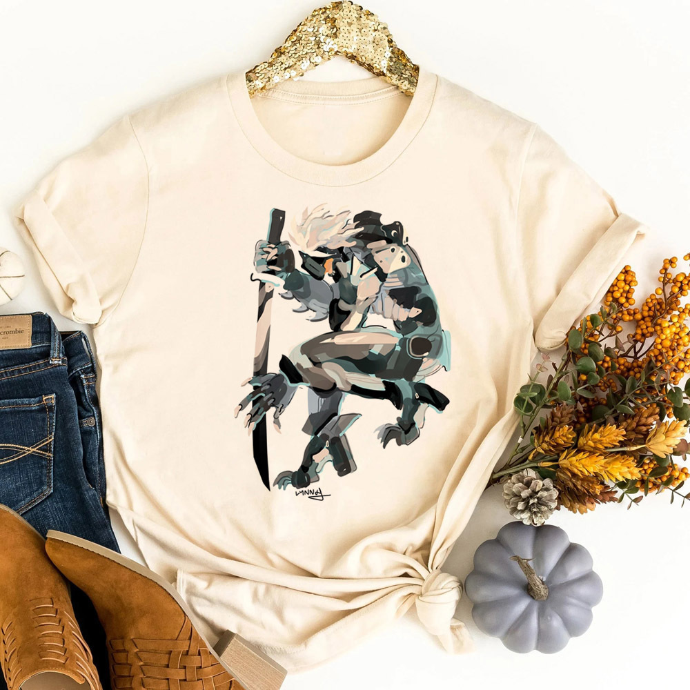 Metal Gear Solid tshirt teen c - огляд і ціна Retro Vintage Korean Fashion