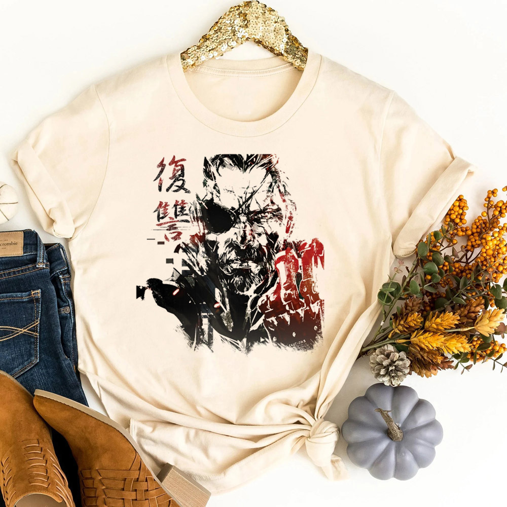 Metal Gear Solid tshirt teen c - огляд і ціна Retro Vintage Korean Fashion