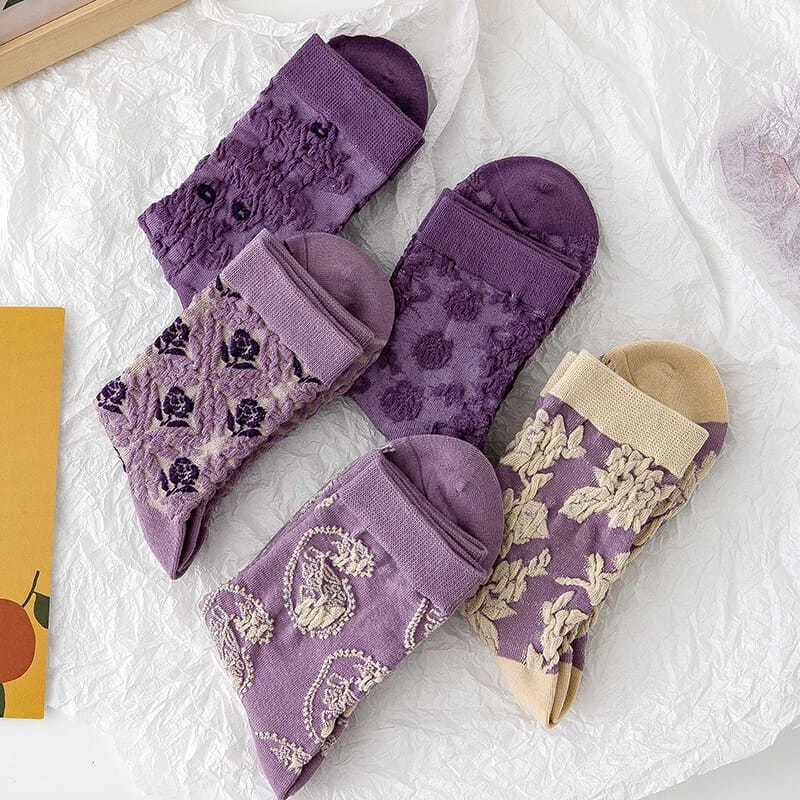 Fashion Purple Floral Embroide - огляд і ціна Retro Vintage Korean Fashion